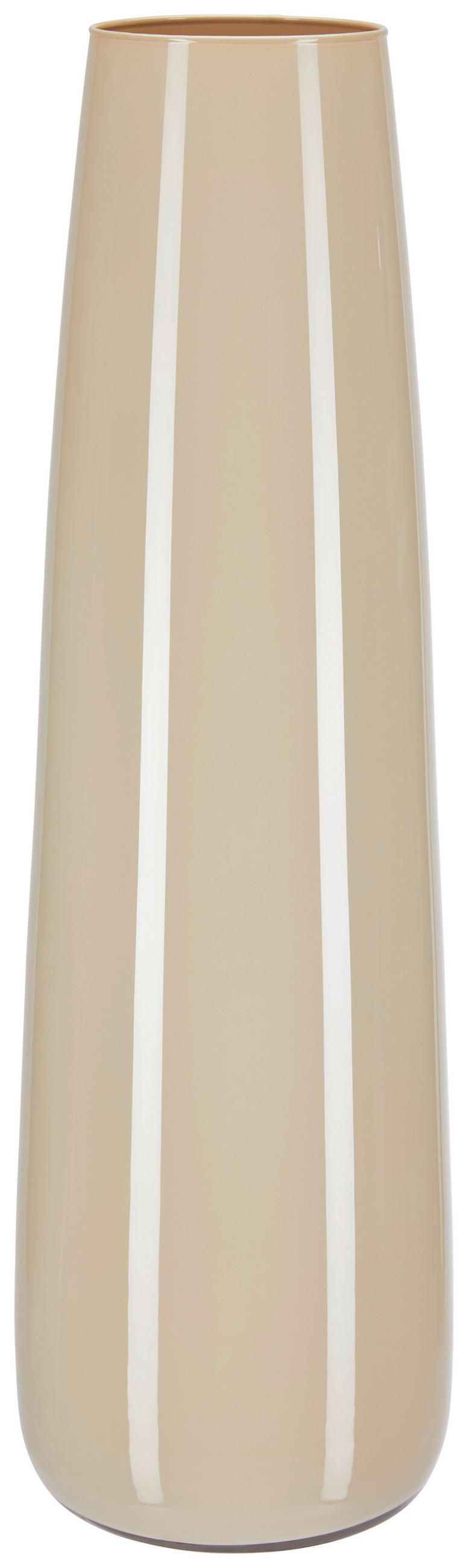 Vase Flora Zylindrisch Aus Glas Beige H: 60 Cm