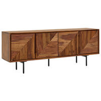 SIDEBOARD  in 140/54/33 cm  - Sheeshamfarben/Schwarz, Design, Holz/Metall (140/54/33cm) - MID.YOU