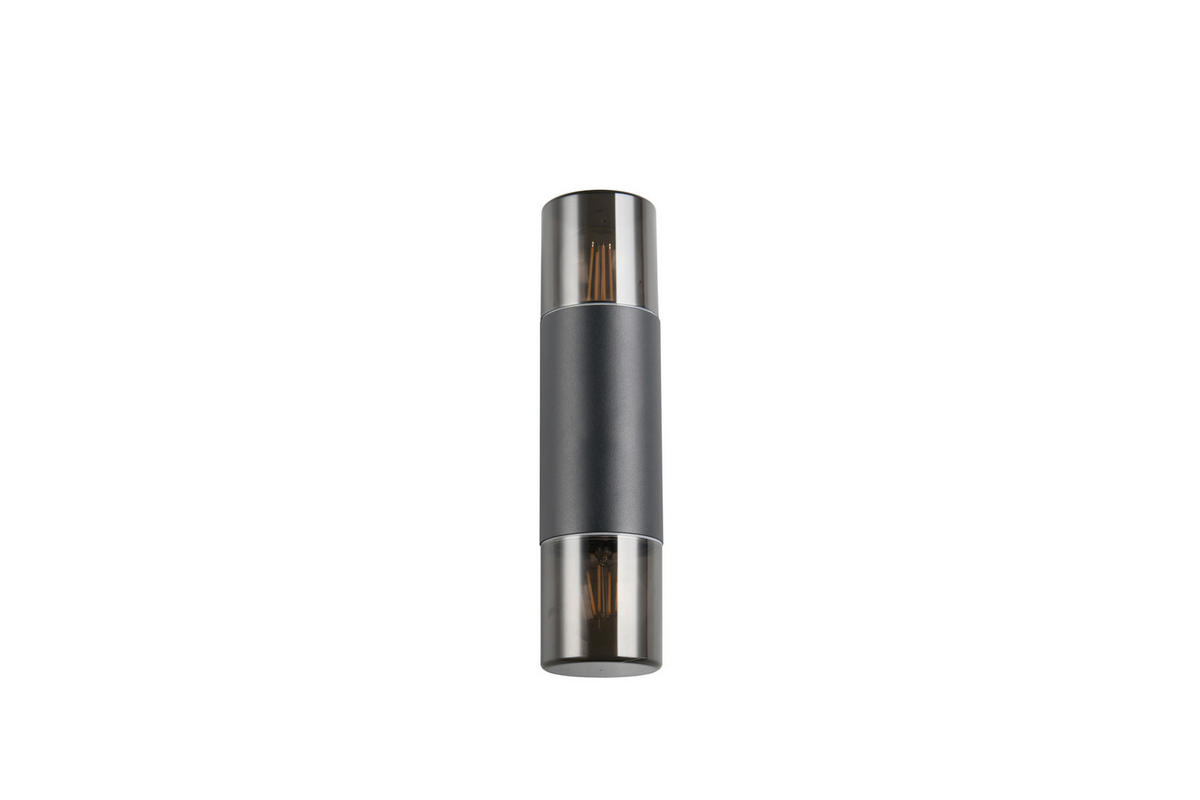 AUSSENWANDLEUCHTE - Schwarz/Grau, Design, Kunststoff/Metall (33/8,5/11,8cm) - Trio Leuchten