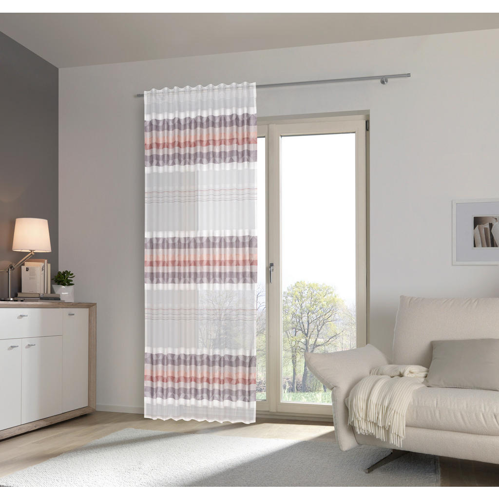 Thumbnail - Esposa Fertigvorhang Cal, Altrosa, Textil, Abstraktes, 140x245 cm, beliebig kürzbar, Wohntextilien, Gardinen & Vorhänge,...