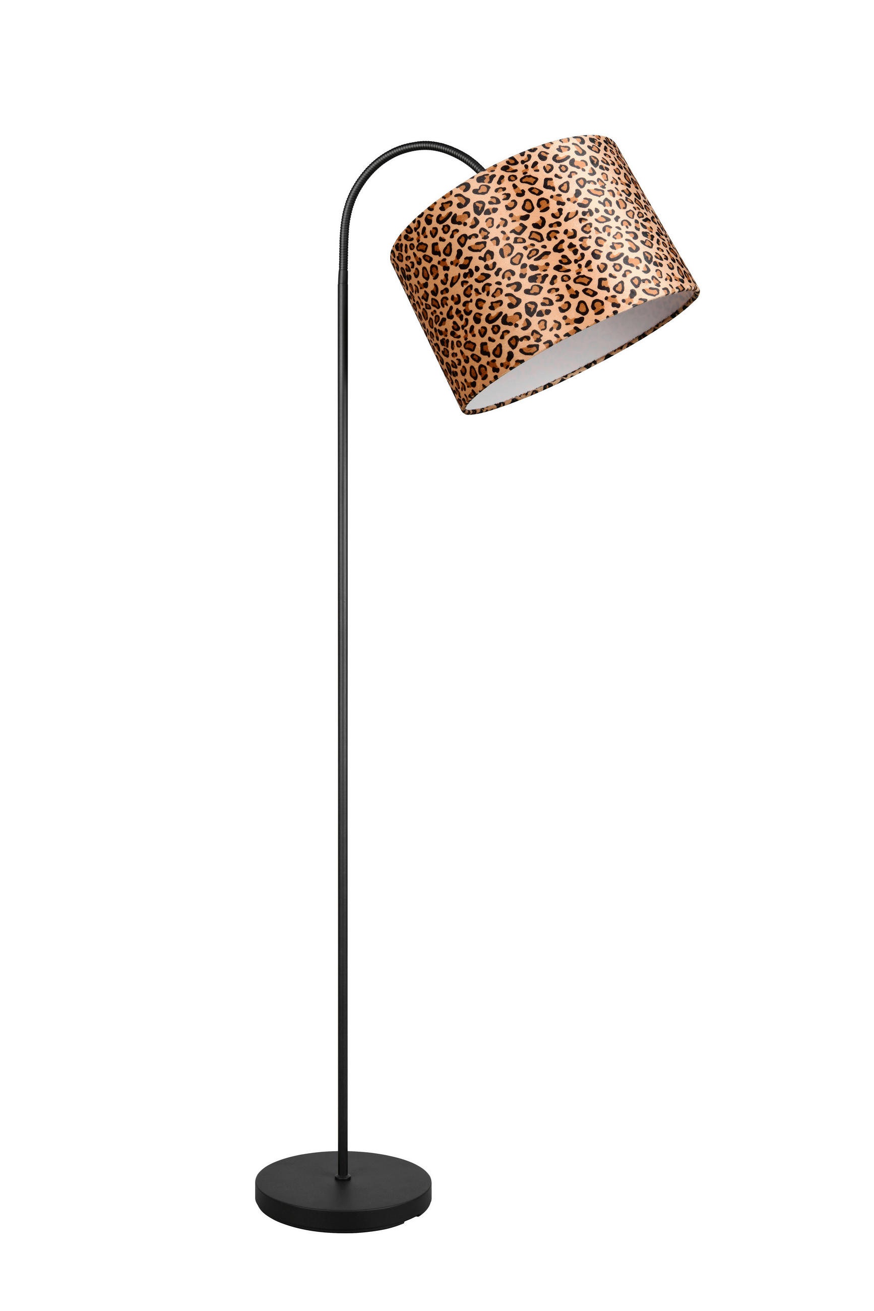 STEHLEUCHTE - Hellbraun/Beige, Textil/Metall (35/207cm)