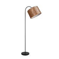 STEHLEUCHTE - Hellbraun/Beige, Textil/Metall (35/207cm)