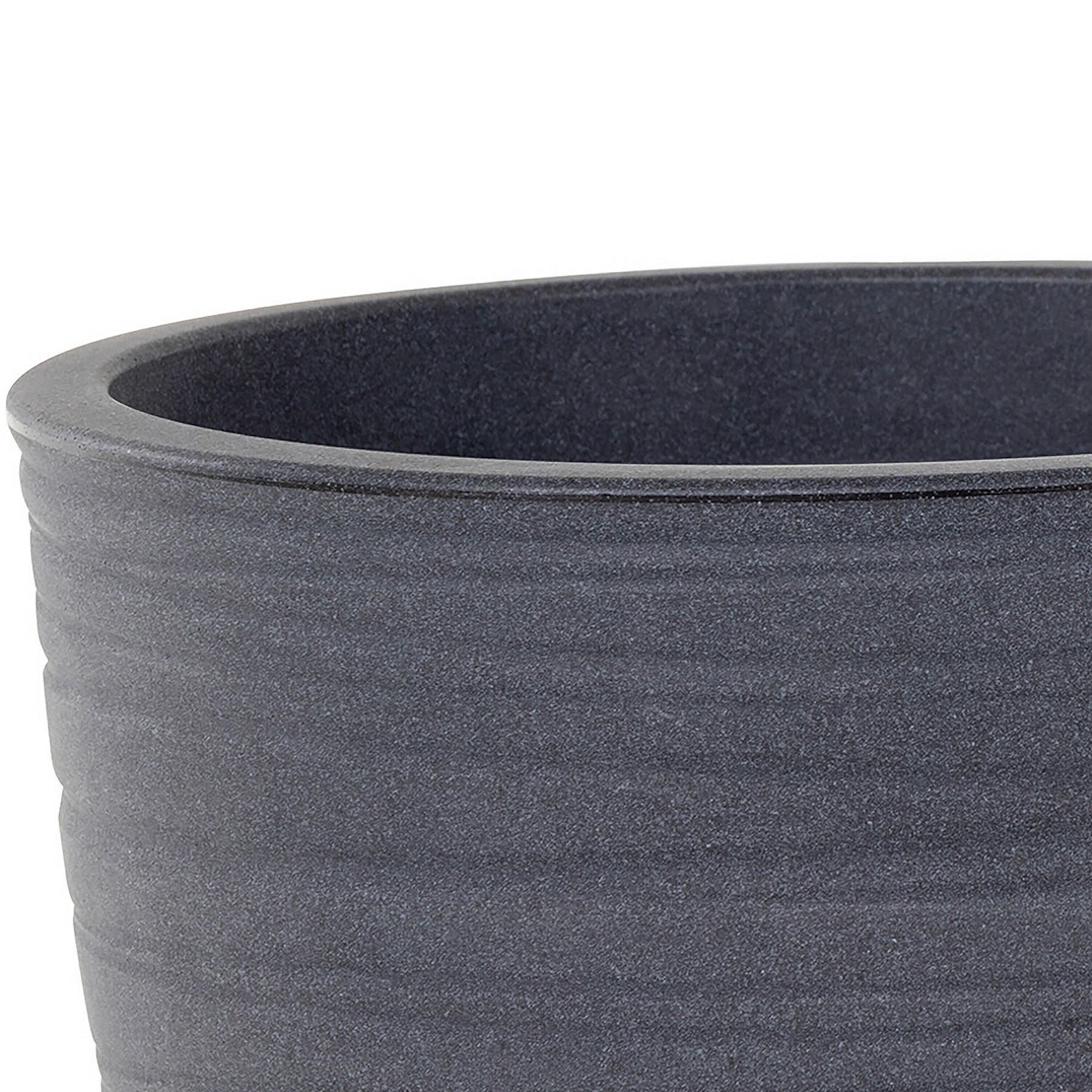 PFLANZENTOPF   - Anthrazit, Basics, Kunststoff (38/32cm) - Siena Garden