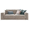 2-SITZER-SOFA Cord Taupe  - Taupe/Schwarz, Design, Kunststoff/Textil (230/85/127cm) - Hom`in