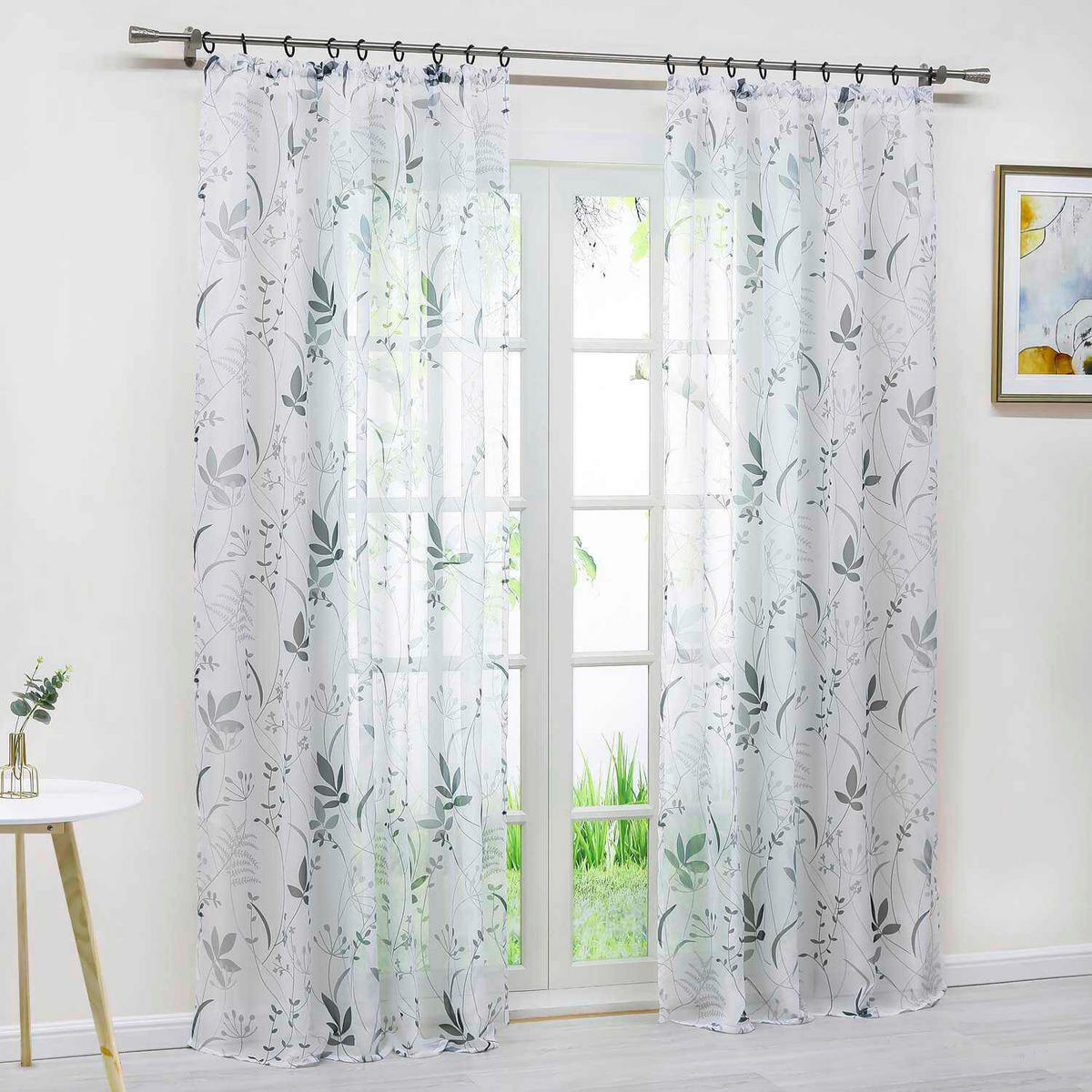FERTIGVORHANG  transparent  140/225 cm   - Weiß Hochglanz, Basics, Textil (140/225cm) - Joyswahl