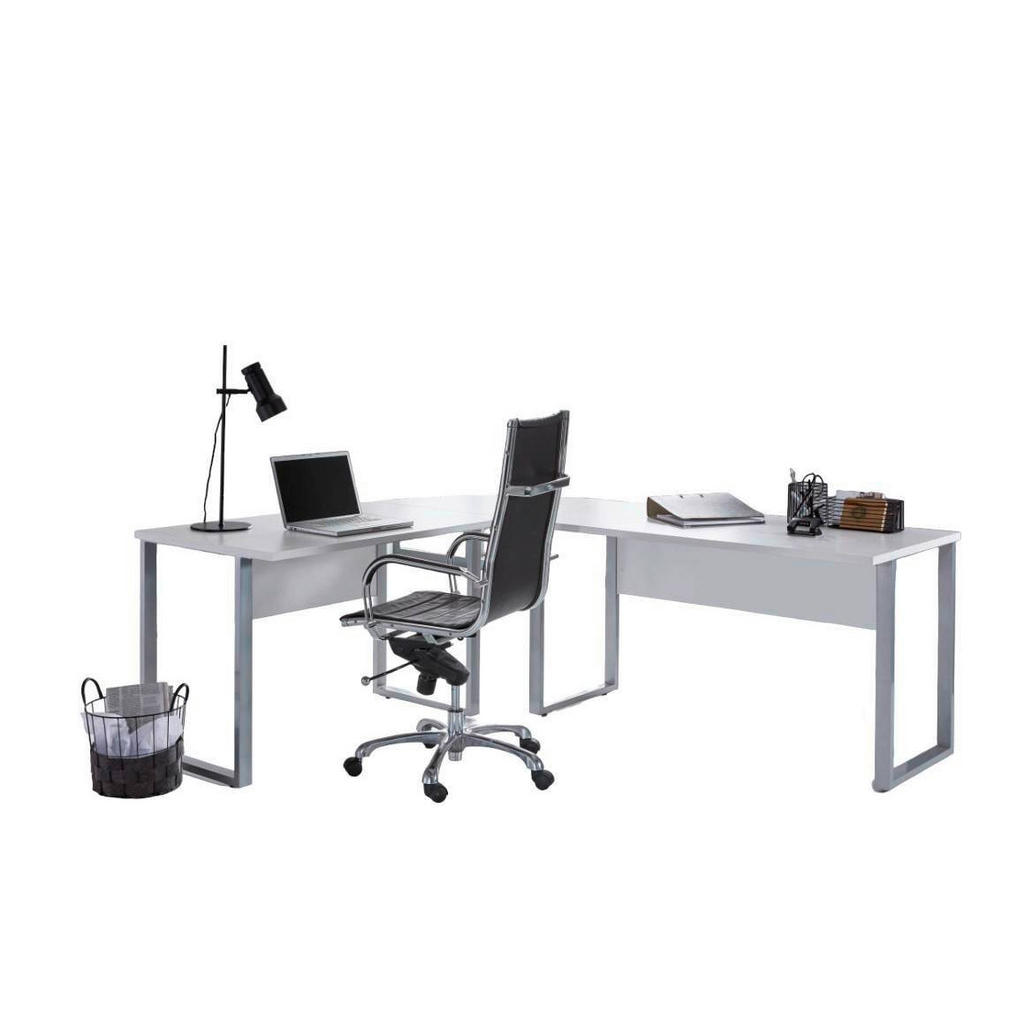 Eckschreibtisch Office Edition Weiß L: 205-177cm
