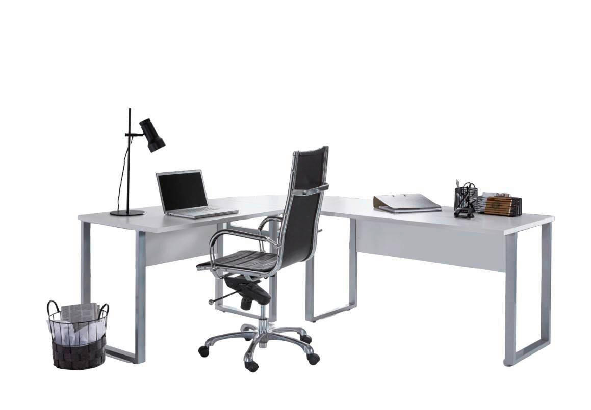 Mid.you Eckschreibtisch Office Edition Weiß 77x177-205x205-177 cm