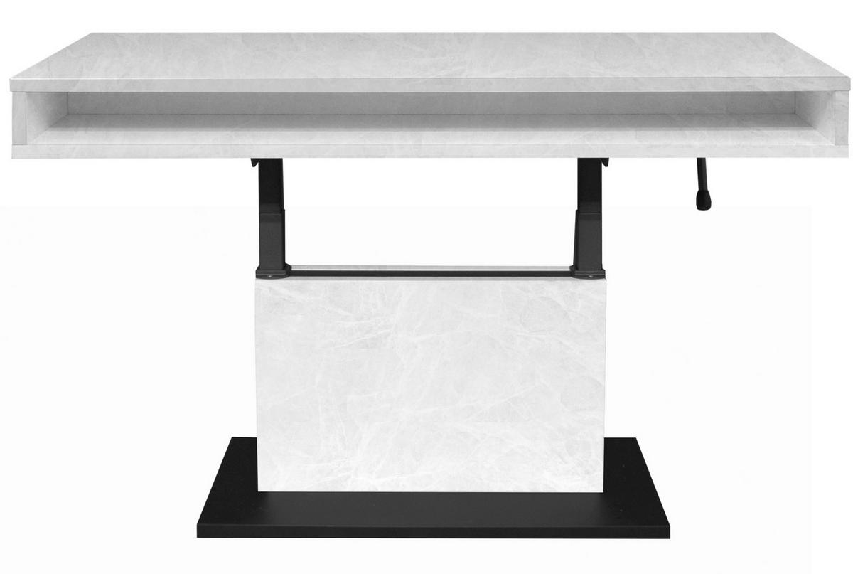 COUCHTISCH Lift Couchtisch rechteckig Schwarz, Hellgrau  - Hellgrau/Schwarz, Design, Holzwerkstoff/Metall (110/58-77/60cm) - MID.YOU