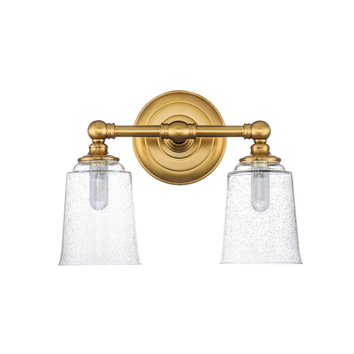 BADEZIMMER-WANDLEUCHTE - Messingfarben, Konventionell, Glas/Metall (33/24.8 /15.2cm) - Elstead Lighting