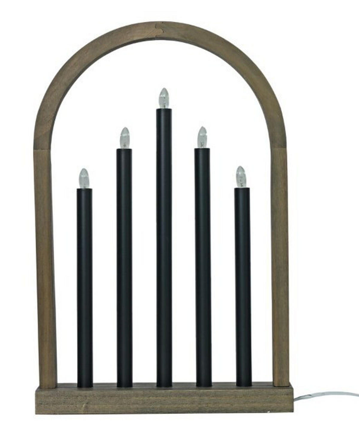 ADVENTSLJUSSTAKE  - gråbrun/svart, Klassisk, trä/plast (8/48,5/32cm) - Best Price