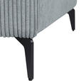 ECKSOFA  in Cord Hellgrau  170/285 cm  - Hellgrau/Schwarz, KONVENTIONELL, Textil/Metall (170/285cm) - Carryhome