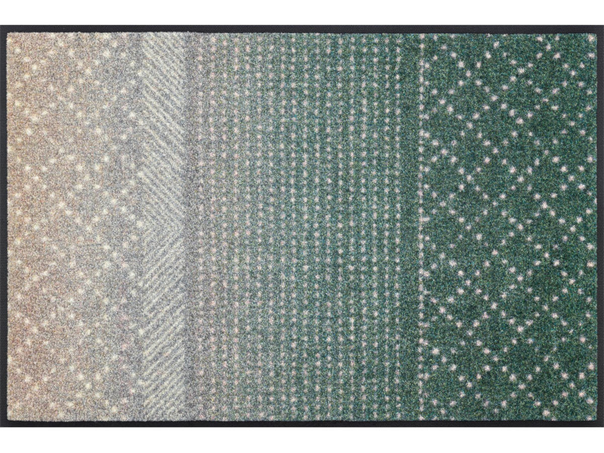 DVEŘNÍ ROHOŽKA, 50/75 cm, šedá, zelená, béžová - šedá/zelená, Design, textil/plast (50/75cm) - Esposa
