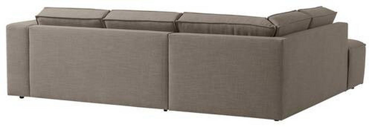 ECKSOFA in Struktur Grau, Taupe  - Taupe/Schwarz, Modern, Kunststoff/Textil (220/275cm) - Trendmanufaktur