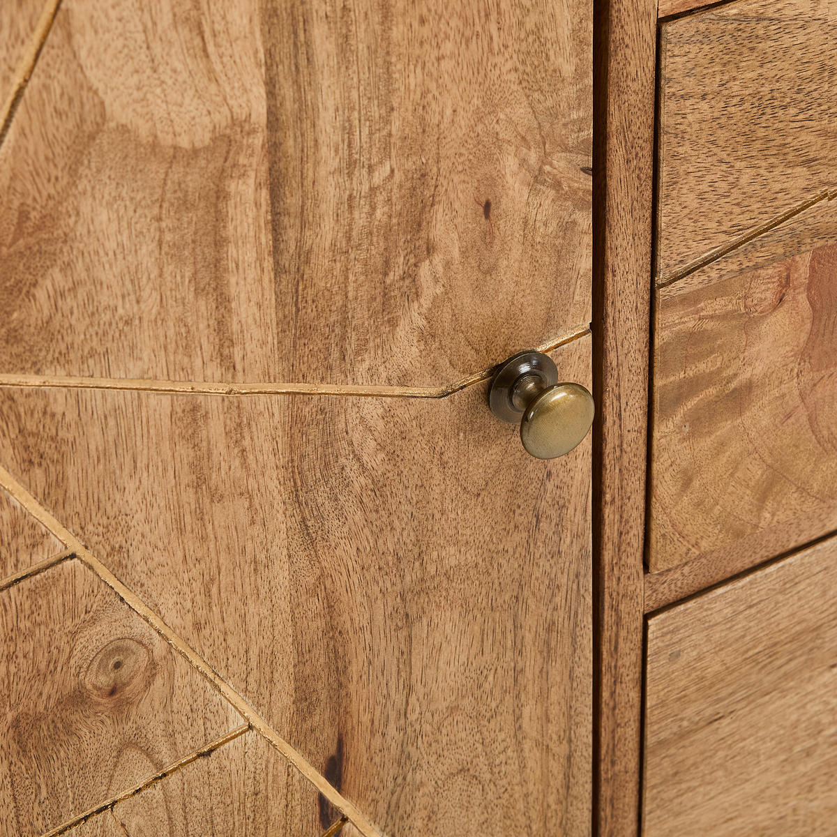 KOMMODE , 105/88/43 cm, 3 Schublade(n)  - Goldfarben/Naturfarben, Design, Holz/Metall (105/88/43cm) - Landscape