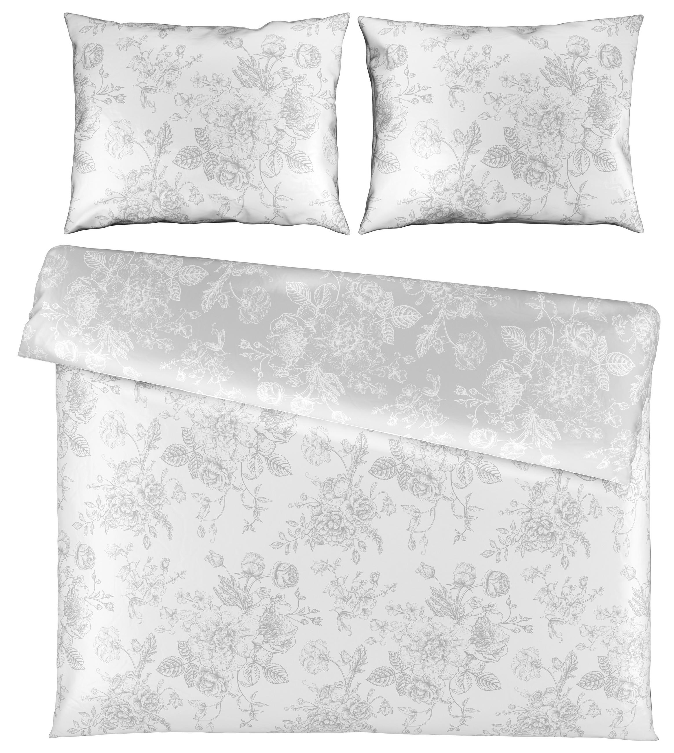 POSTELJINA S DVA LICA 200/200 cm RANA - bijela/siva, Konvencionalno, tekstil (200/200cm) - Esposa