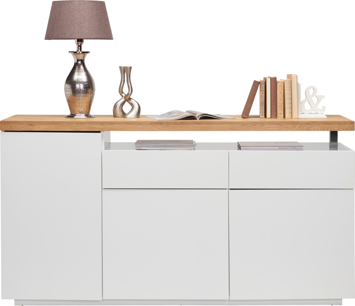 SIDEBOARD  in 170/92/43 cm  - Eichefarben/Weiß, Design, Holz/Holzwerkstoff (170/92/43cm) - Novel
