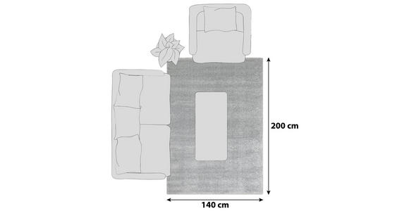 HOCHFLORTEPPICH 140/200 cm Bellevue  - Mintgrün, Basics, Textil (140/200cm) - Novel