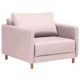 SCHLAFSESSEL in Webstoff Rosa - Naturfarben/Rosa, KONVENTIONELL, Kunststoff/Textil (89/79/94cm) - Cantus