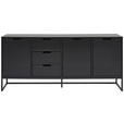 SIDEBOARD  in 180/79/40 cm  - Anthrazit/Schwarz, Design, Holzwerkstoff/Metall (180/79/40cm) - Novel