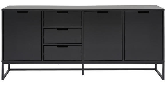 SIDEBOARD in 180/79/40 cm - Anthrazit/Schwarz, Design, Holzwerkstoff/Metall (180/79/40cm) - Novel
