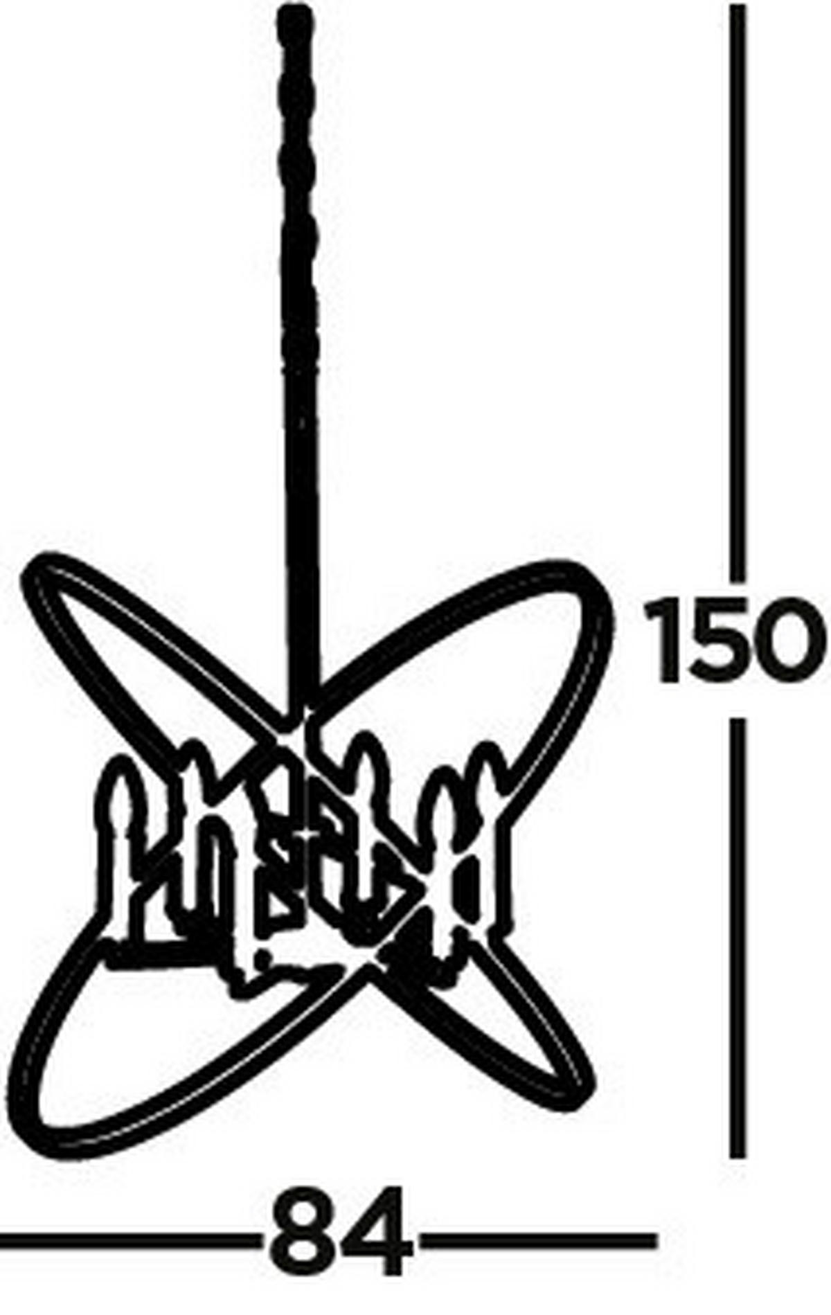 VISEČA SVETILKA  Hoopla      84/150 cm      E14 - črna/rjava, Design, kovina (84/150cm)
