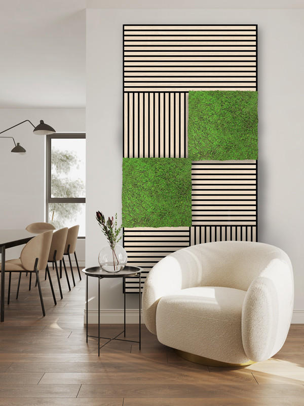 AKUSTIKPANEEL Modular Wall System Design Flora 52/52/2 cm  - Hellgrün, MODERN, Kunststoff (52/52/2cm) - Jangal