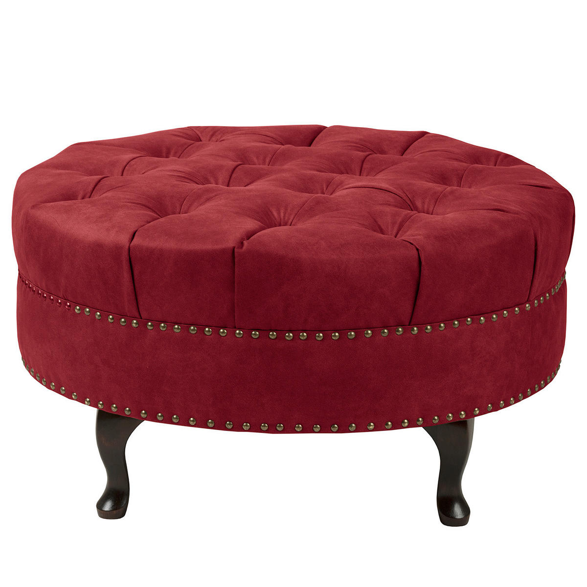 HOCKER Pako Lederlook Rostfarben  - Rostfarben/Braun, Design, Holz/Textil (80/45/80cm) - Livetastic