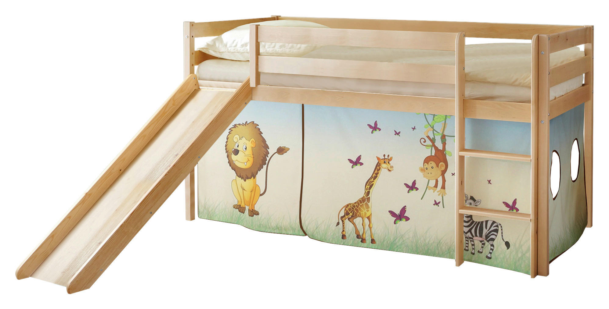 SPIELBETT Kiefer massiv 90/200 cm Multicolor, Kieferfarben  - Multicolor/Kieferfarben, Natur, Holz (90/200cm) - MID.YOU