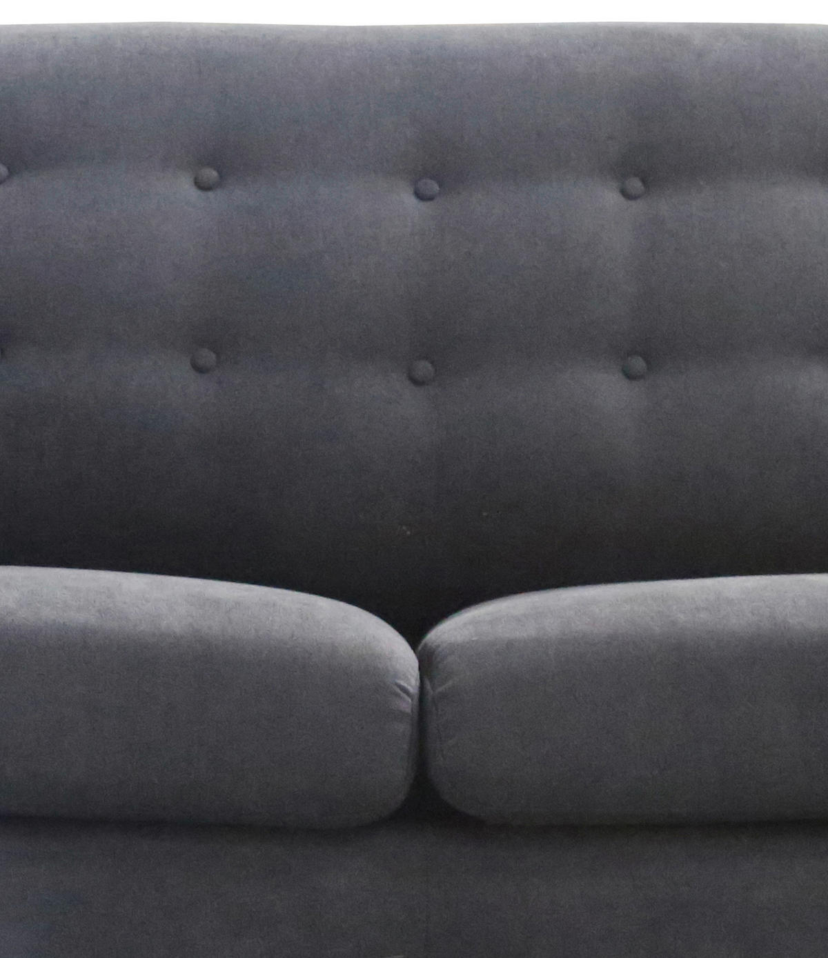 2-SITZER-SOFA in Mikrofaser Schwarz, Dunkelgrau  - Dunkelgrau/Schwarz, MODERN, Holz/Textil (134/82/80,5cm) - Luca Bessoni