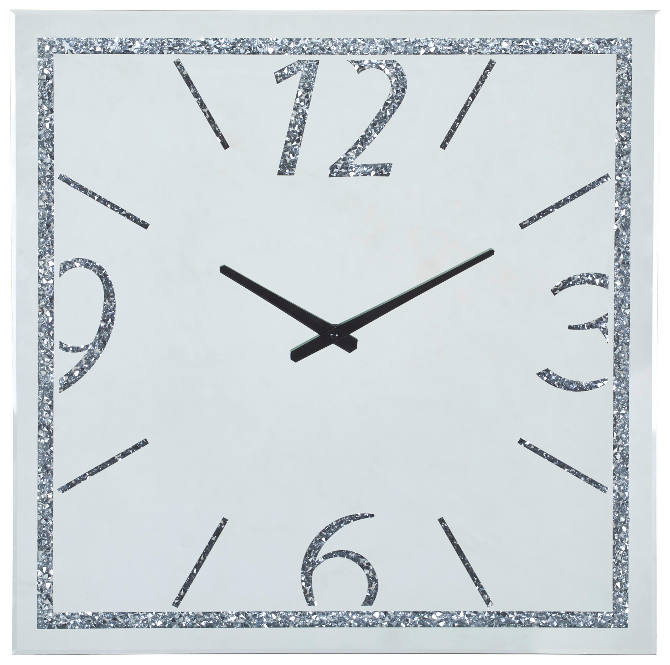 FALIÓRA 60/60/3,8 cm   - ezüstszínű, Trend, faalapú anyag/Üveg (60/60/3,8cm) - Xora