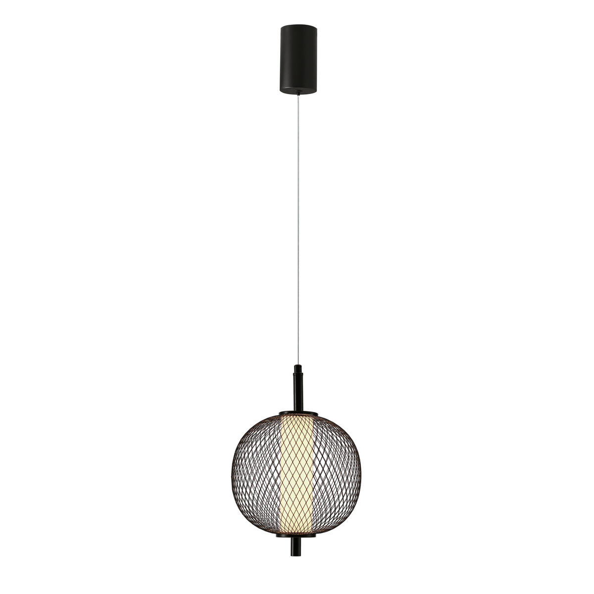 LED-PENDELLEUCHTE 20/20/140 cm  - Schwarz/Weiß, Design, Kunststoff/Metall (20/20/140cm)