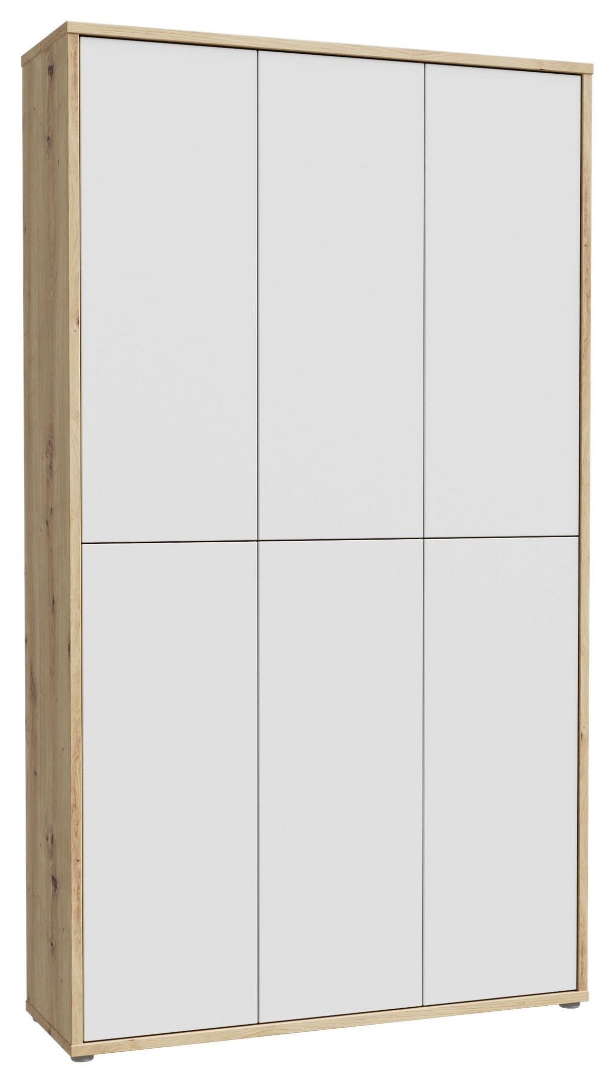 SCHUHSCHRANK Eiche Artisan, Hellgrau  - Hellgrau/Eiche Artisan, MODERN, Holzwerkstoff/Kunststoff (109,2/191,9/34,9cm) - Xora
