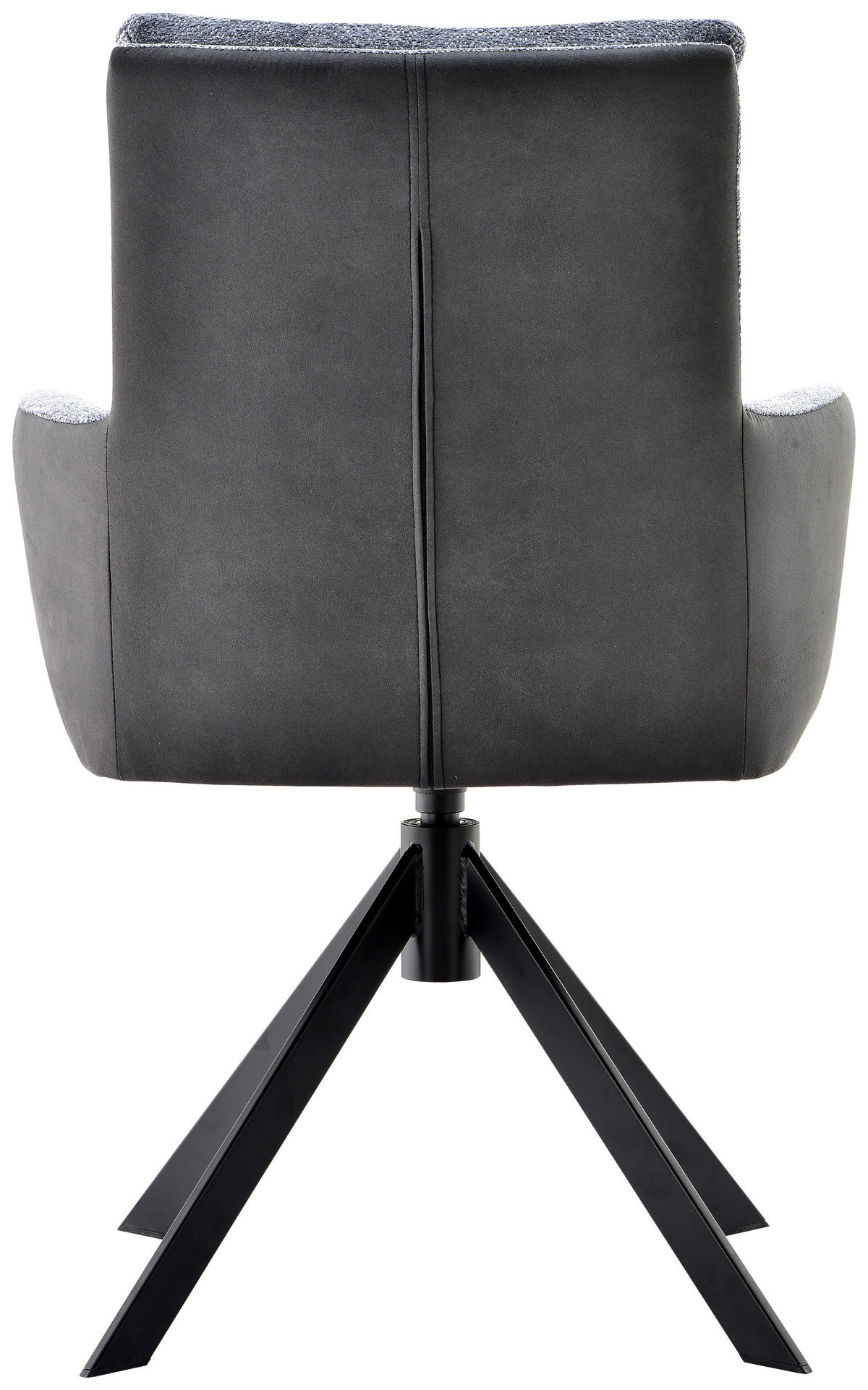 ŽIDLE S PODRUČKAMI, železo, žinylka, mikrovlákno, antracitová, šedá, černá - šedá/černá, Design, kov/textil (61/89.5/66cm) - Novel