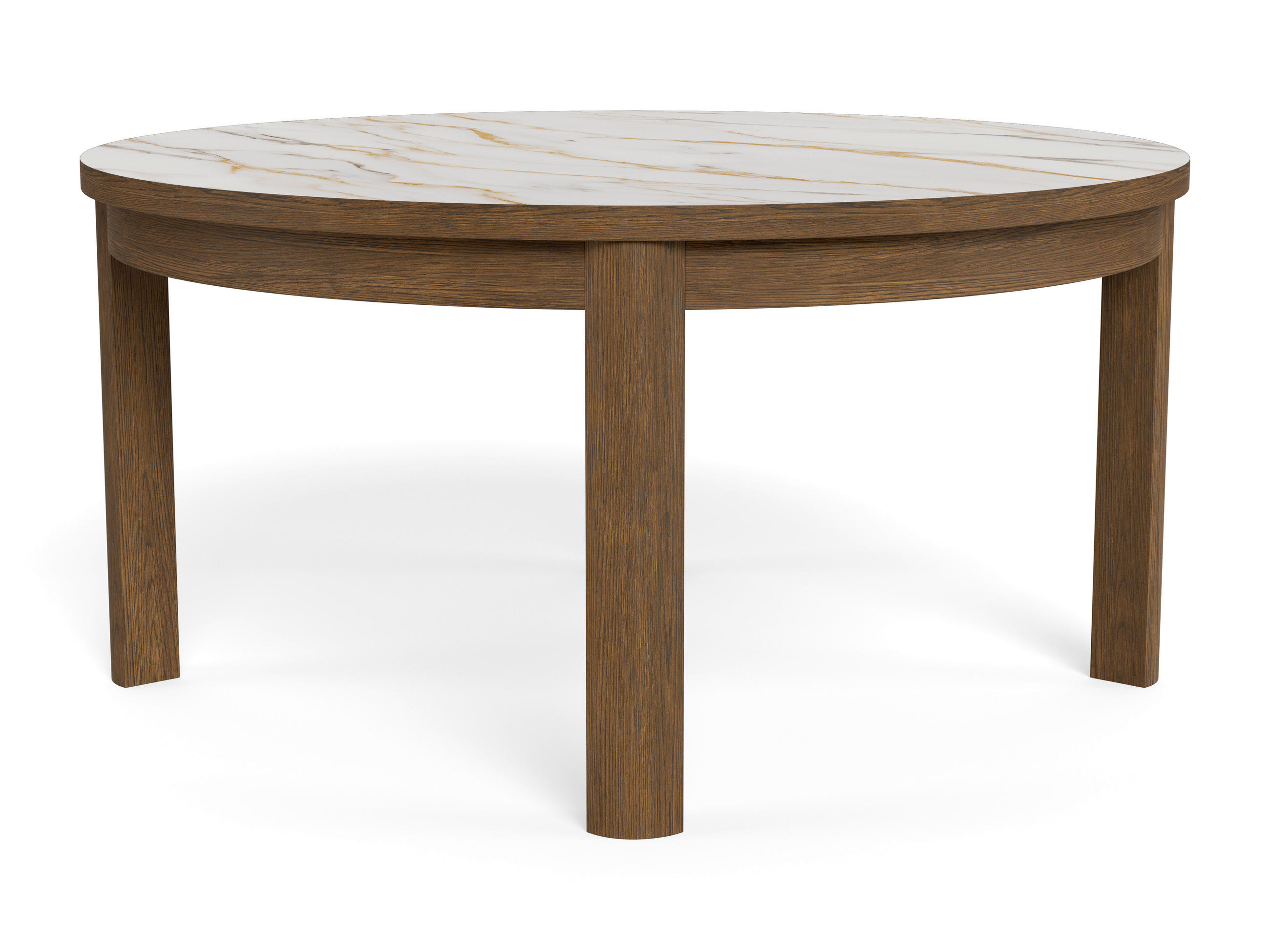 COUCHTISCH in Keramik, Holzwerkstoff 90/90/45 cm  - Beige/Braun, Design, Keramik/Holzwerkstoff (90/90/45cm) - MID.YOU