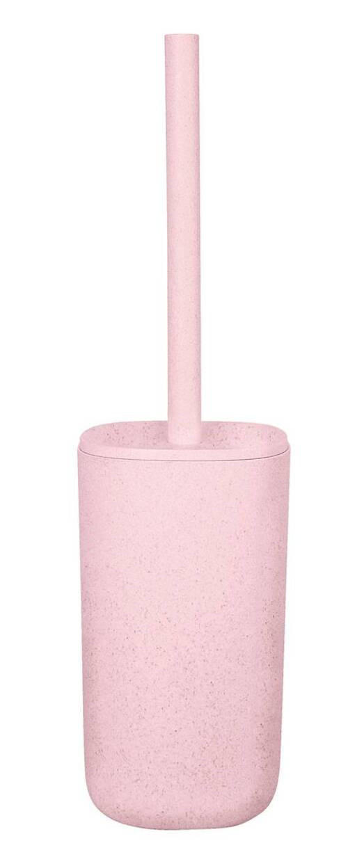 WC SADA - ŠTĚTKA A DRŽÁK - růžová/barvy hliníku, Basics, plast (10,6/39/10,6cm) - Kleine Wolke