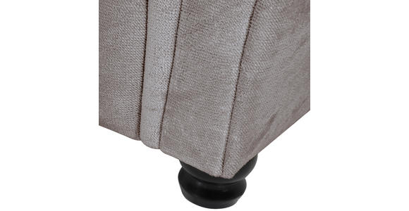 ECKSOFA  in Plüsch Grau  190/288 cm  - Dunkelbraun/Grau, KONVENTIONELL, Holz/Textil (190/288cm) - Carryhome