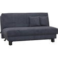 SCHLAFSOFA Chenille Grau  - Schwarz/Grau, Design, Textil/Metall (160/85/100cm) - Carryhome