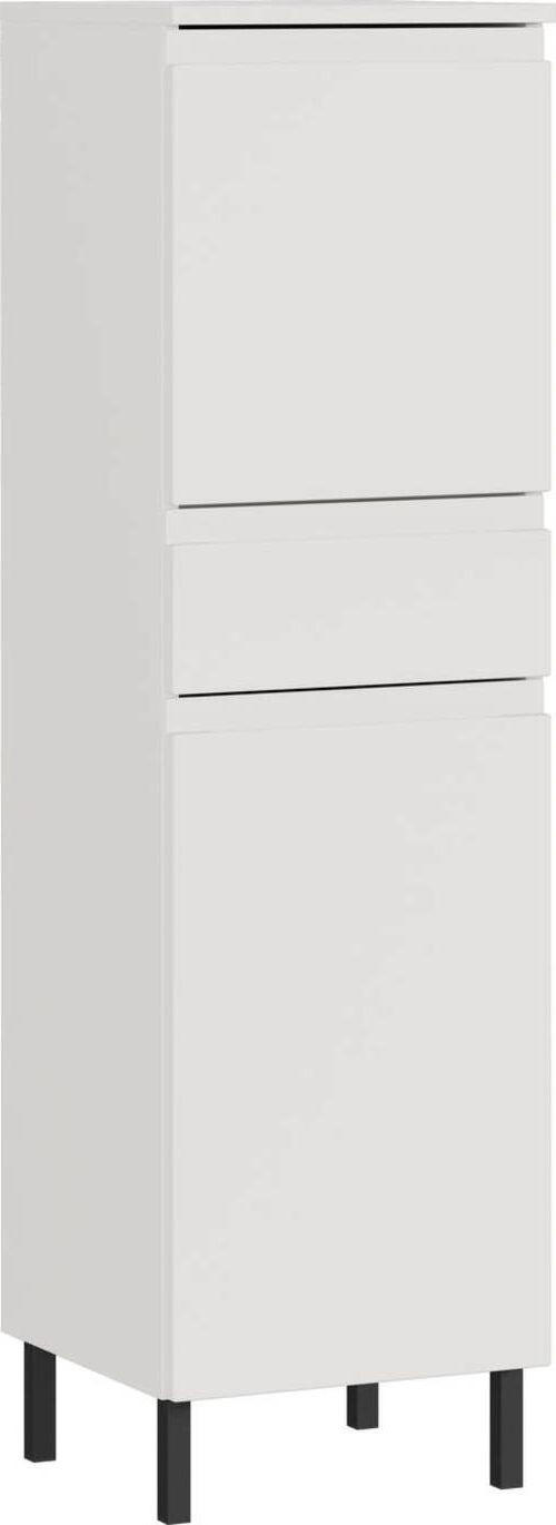 HOCHSCHRANK 34/190/34 cm  - Kaschmir/Schwarz, MODERN, Holzwerkstoff/Metall (34/190/34cm) - Germania