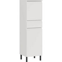 HOCHSCHRANK 34/190/34 cm  - Kaschmir/Schwarz, MODERN, Holzwerkstoff/Metall (34/190/34cm) - Germania