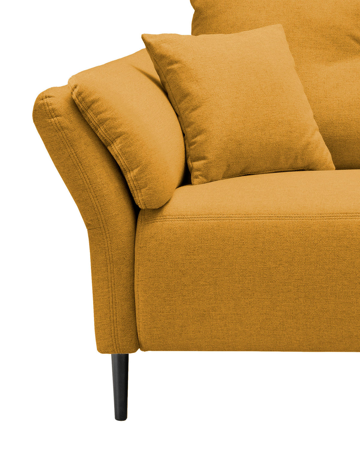 ECKSOFA in Mikrofaser Goldfarben  - Goldfarben/Schwarz, Modern, Holz/Textil (269/172cm) - MID.YOU