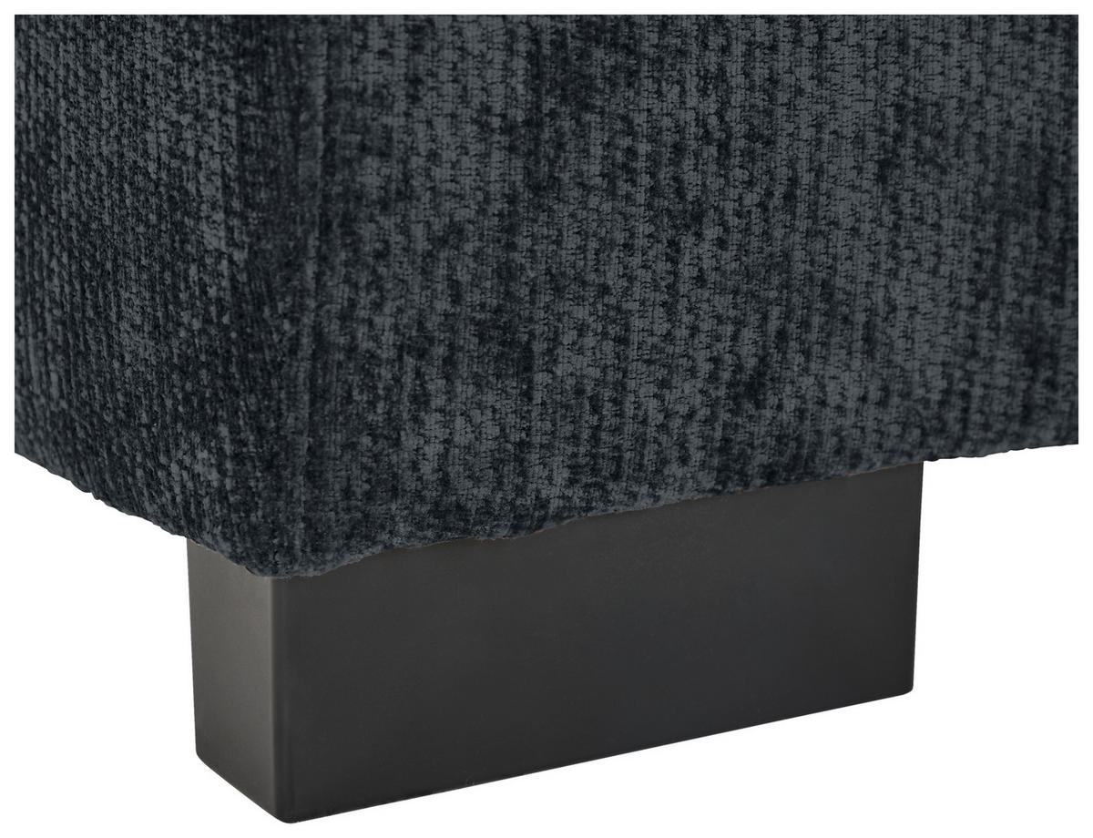 WOHNLANDSCHAFT Dunkelgrau Chenille  - Dunkelgrau/Schwarz, KONVENTIONELL, Kunststoff/Textil (183/311/140cm) - Ti'me