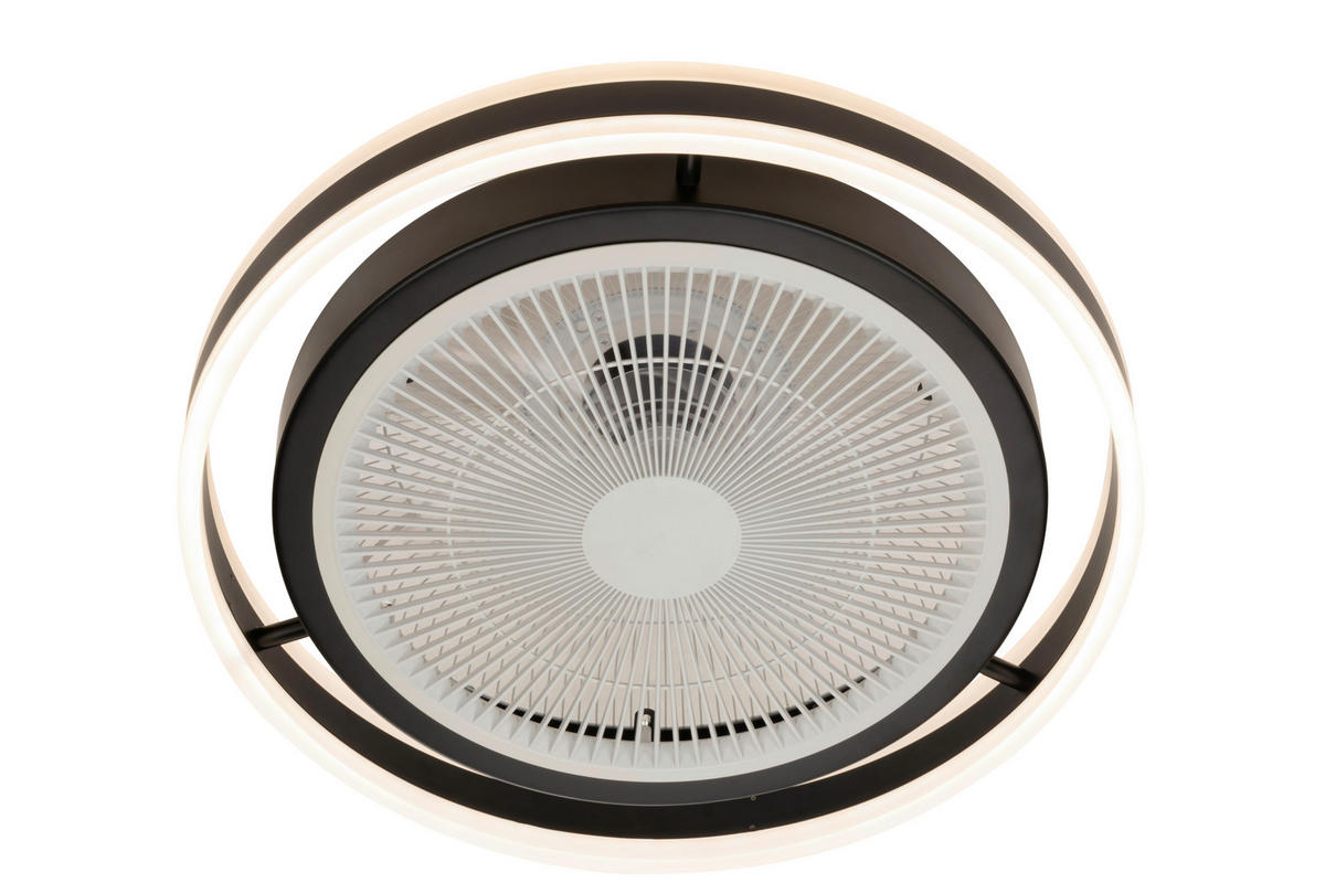 PLAFONSKI VENTILATOR   - prozirna/bela, Dizajnerski, metal/plastika (49,5/16,8cm) - Mican