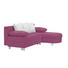 Ecksofa Lila, Weiß Webstoff - Lila/Alufarben, Design, Kunststoff/Textil (195/153cm) - Carryhome Ecksofa Lila, Weiß Webstoff - Lila/Alufarben, Design, Kunststoff/Textil (195/153cm) - Carryhome