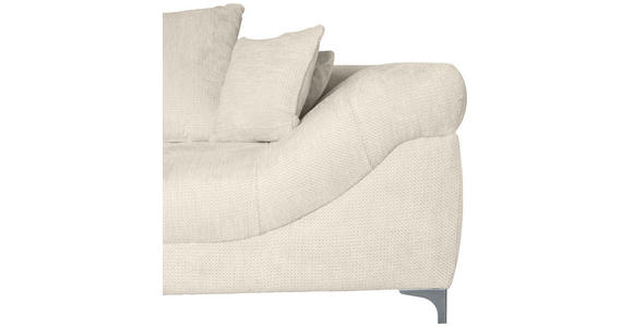 ECKSOFA in Chenille Greige 227/329 cm - Chromfarben/Greige, KONVENTIONELL, Textil/Metall (227/329cm) - Carryhome