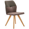 STUHL  in Lederlook, Webstoff  - Wildeiche/Braun, Konventionell, Holz/Textil (49,5/87/62,5cm) - Valdera