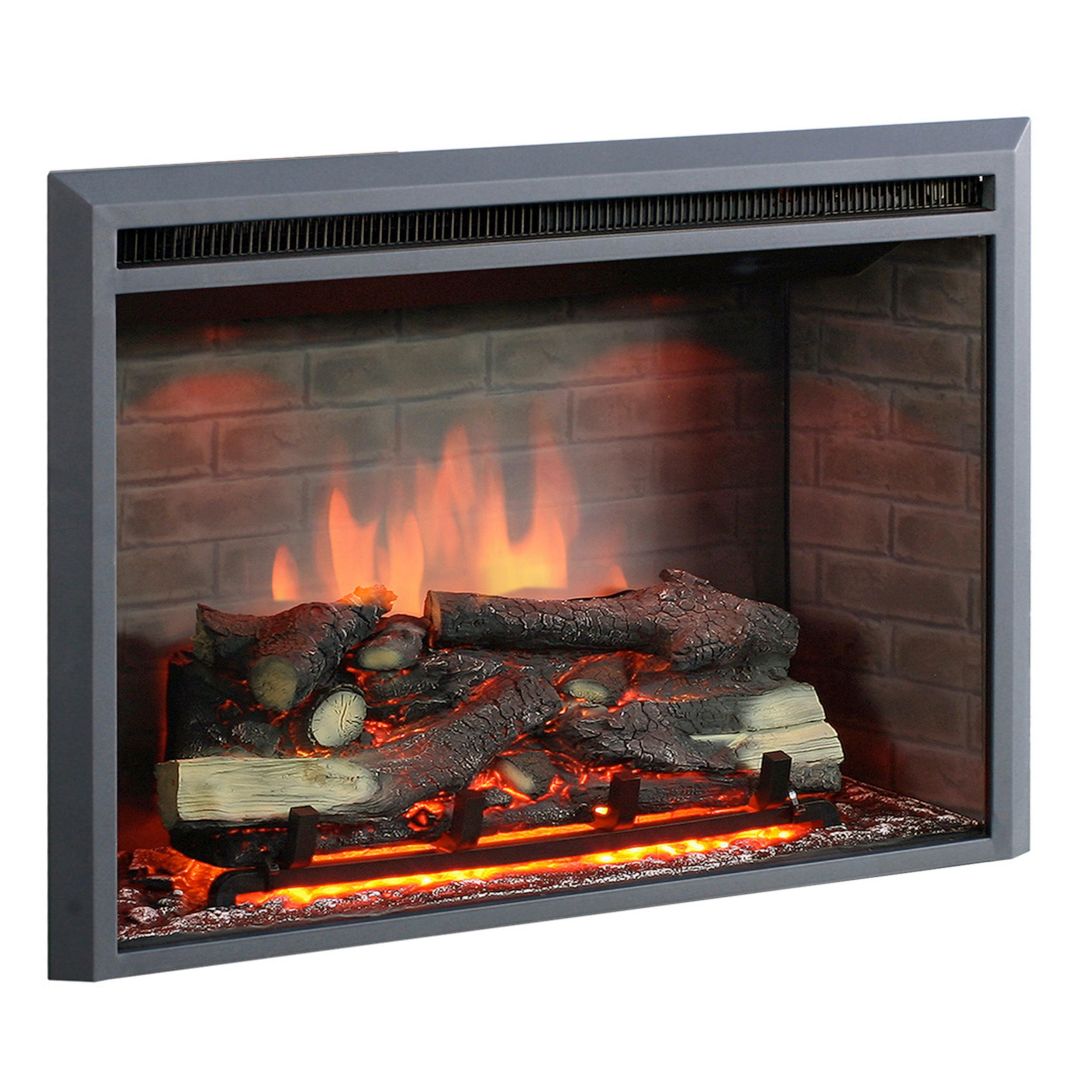ELEKTRISK KAMIN - svart, Basics, metall (81/62,5/22,3cm)