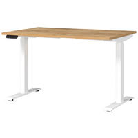 SCHREIBTISCH 120/80/72-118 cm  in Weiß, Eichefarben  - Eichefarben/Weiß, MODERN, Holzwerkstoff/Metall (120/80/72-118cm) - Novel