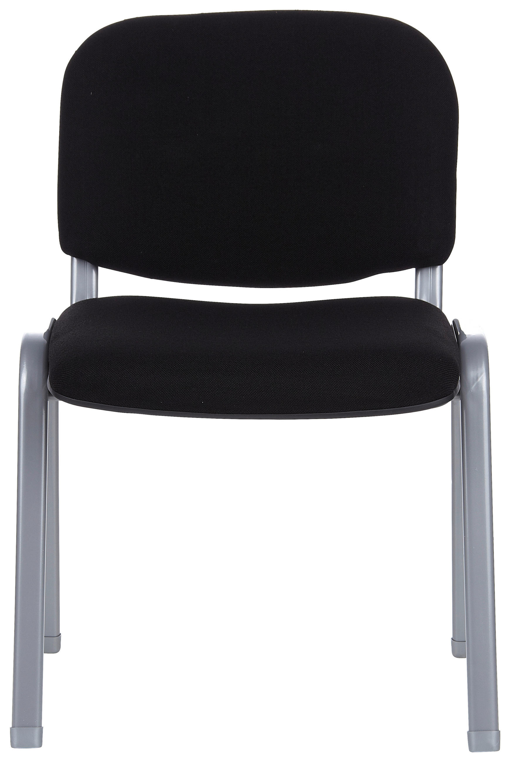 BESUCHERSTUHL  in Flachgewebe Schwarz, Silberfarben  - Silberfarben/Schwarz, Basics, Textil/Metall (58/84/48cm) - MID.YOU