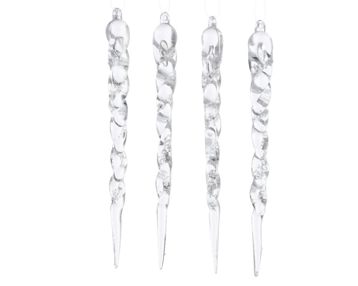 țURțURI DE GHEAțĂ DE DECOR - transparent, Basics, plastic (1/10/20cm)