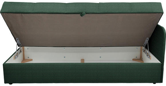 LIEGE  in Cord Grün  - Schwarz/Grün, Basics, Kunststoff/Textil (205/90/95cm) - Xora